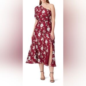 La Maison Talulah Floral Midi One Shoulder Dress Rent The Runway Size L